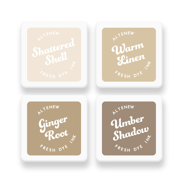 Inks Earth Tones Fresh Dye Ink Mini Cube Set