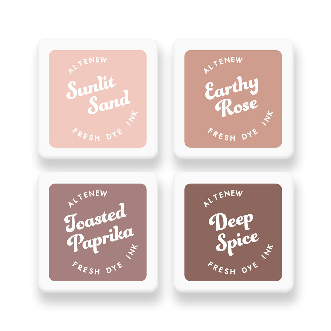 Inks Earthy Embrace Fresh Dye Ink Mini Cube Set