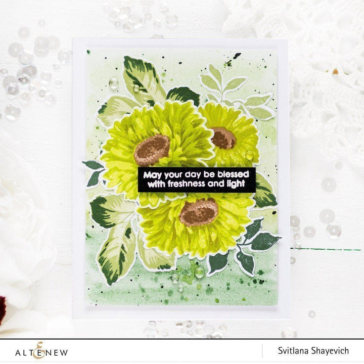 Inks Green Fields with Permanent Black Crisp Dye Ink Mini Cube Set