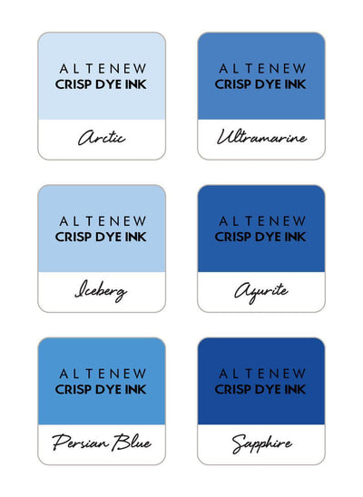 Inks Icy Lake 6 Crisp Dye Ink Mini Cube Set