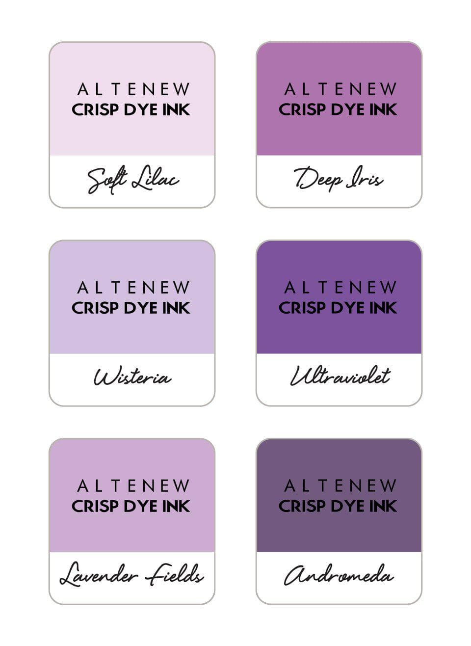 Inks Lilac Blossoms 6 Crisp Dye Ink Mini Cube Set