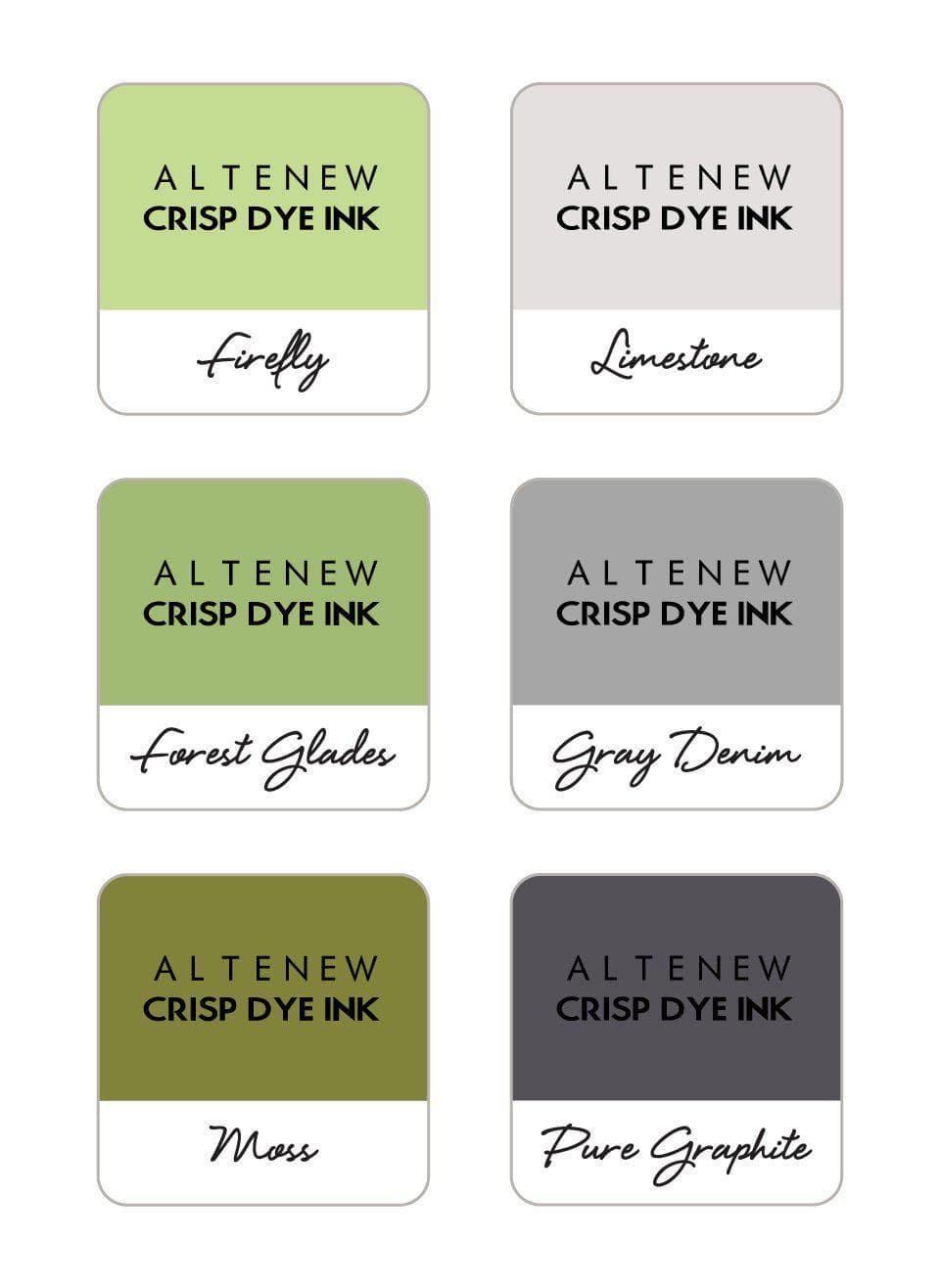 Inks Soft Succulents 6 Crisp Dye Ink Mini Cube Set