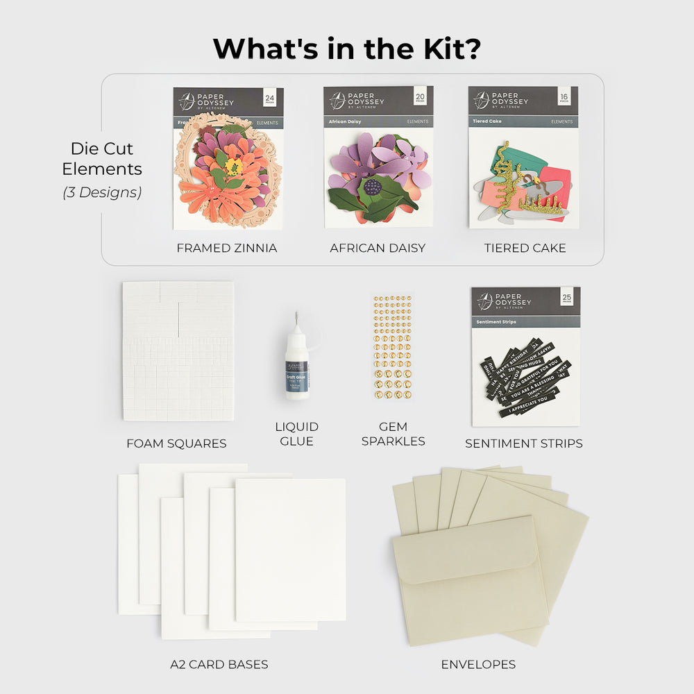 Kit Floral Elegance Greeting Card Kit