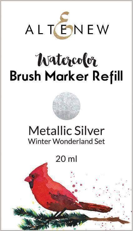 Liquid Watercolor Metallic Silver Liquid Watercolor - Brush Marker Refill
