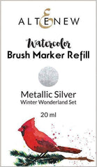 Liquid Watercolor Metallic Silver Liquid Watercolor - Brush Marker Refill