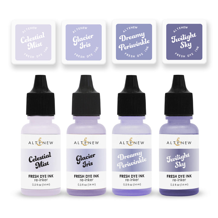 Mini Cube & Re-inker Bundle Moonlit Twilight Fresh Dye Ink Mini Cube & Reinker Bundle