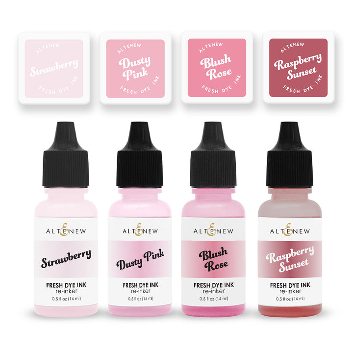 Mini Cubes & Reinker Bundle Blushberry Bliss Fresh Dye Ink Mini Cube & Re-inker Bundle