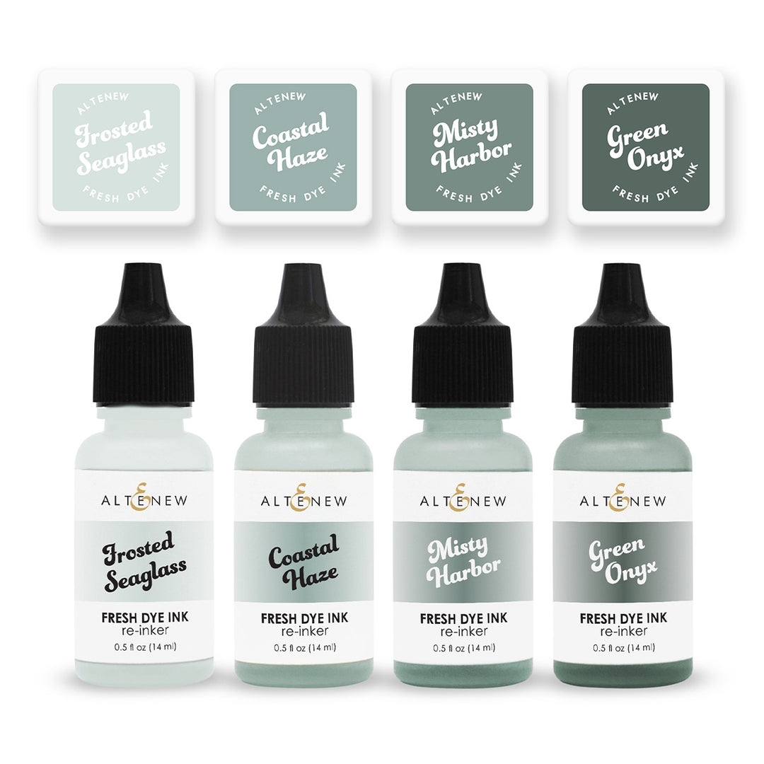 Mini Cubes & Reinker Bundle Coastal Mist Fresh Dye Ink Mini Cube & Reinker Bundle