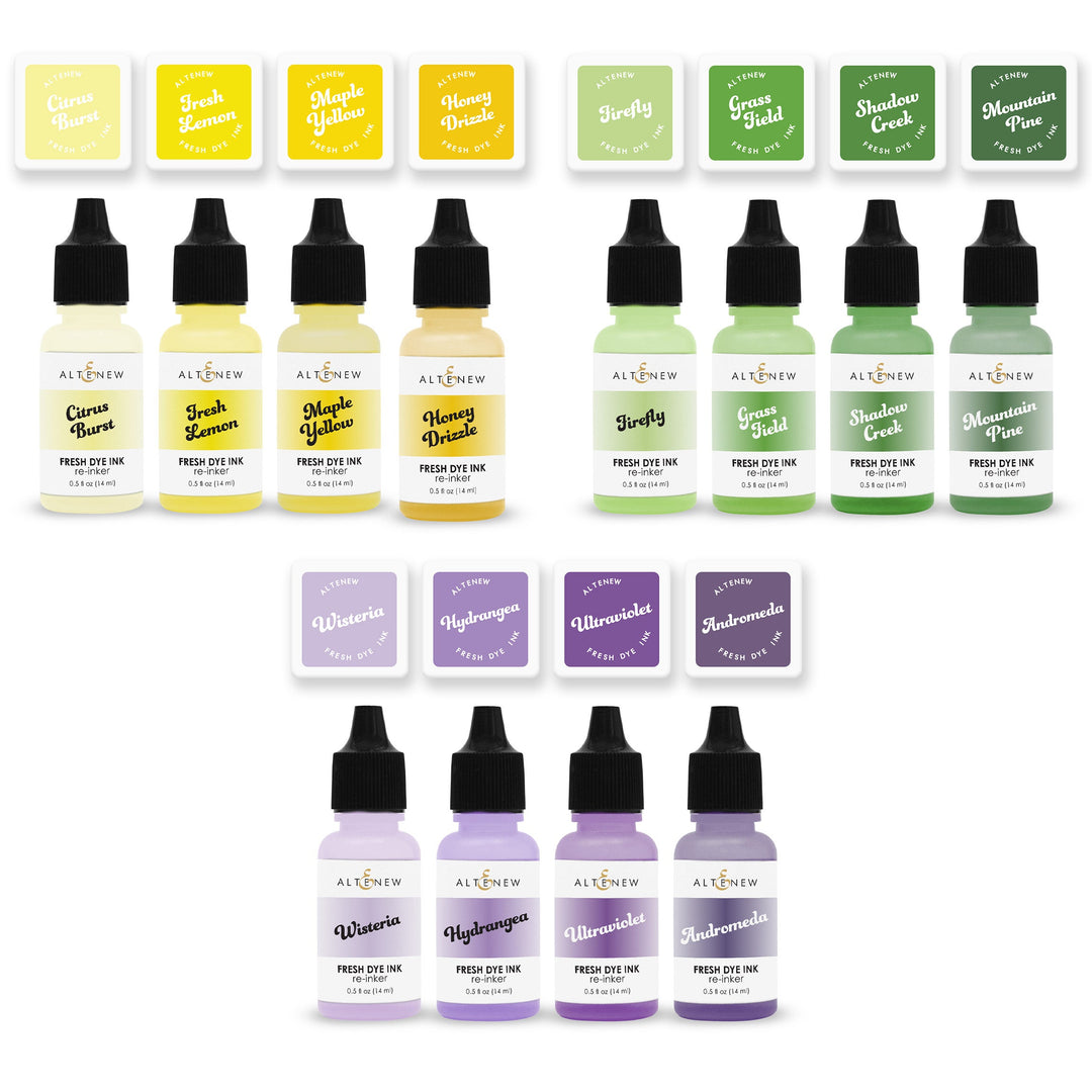 Mini Cubes & Reinker Bundle Forest Fantasy Fresh Dye Ink Mini Cube & Re-inker Bundle