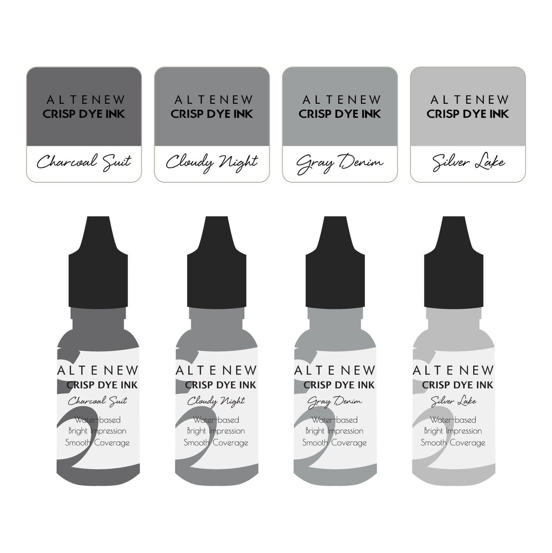 Mini Cubes & Reinker Bundle Gentleman's Gray Crisp Dye Ink Mini Cube & Re-inker Bundle