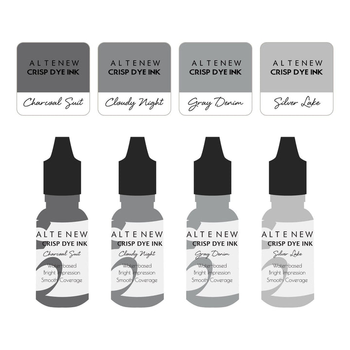 Mini Cubes & Reinker Bundle Gentleman's Gray Crisp Dye Ink Mini Cube & Re-inker Bundle