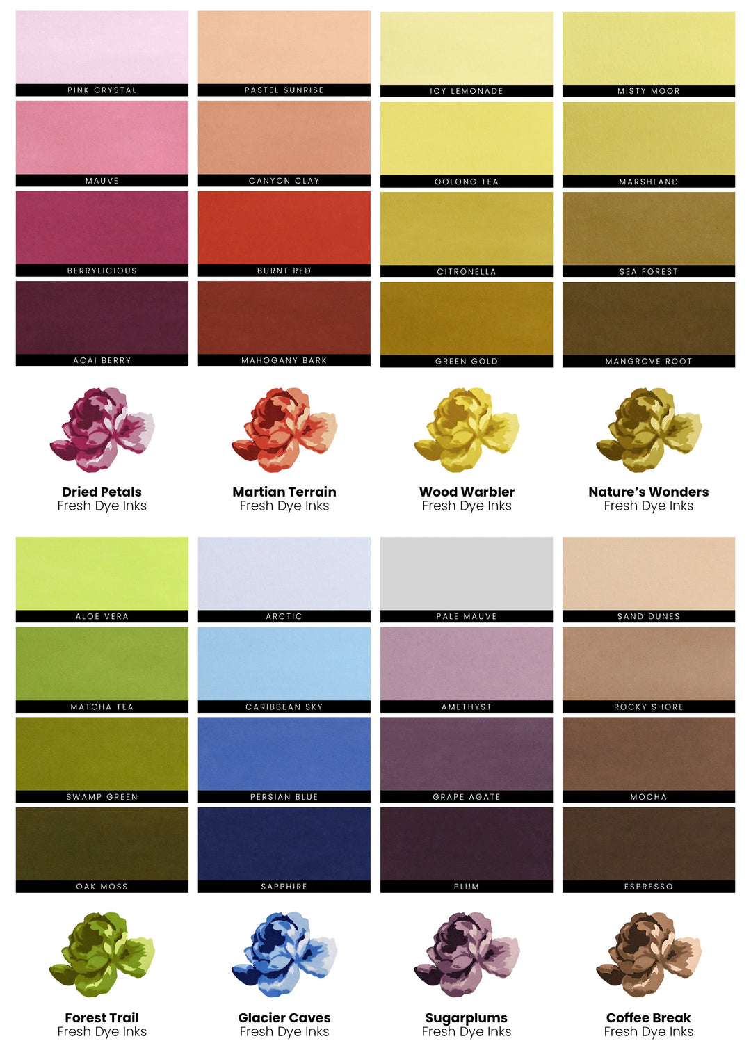 Mini Cubes & Reinker Bundle Kaleidoscope of Colors Fresh Dye Ink Mini Cube & Re-inker Bundle