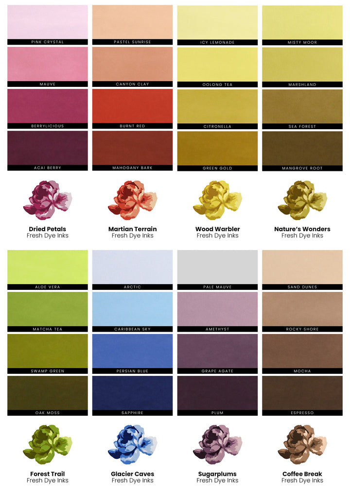 Mini Cubes & Reinker Bundle Kaleidoscope of Colors Fresh Dye Ink Mini Cube & Re-inker Bundle