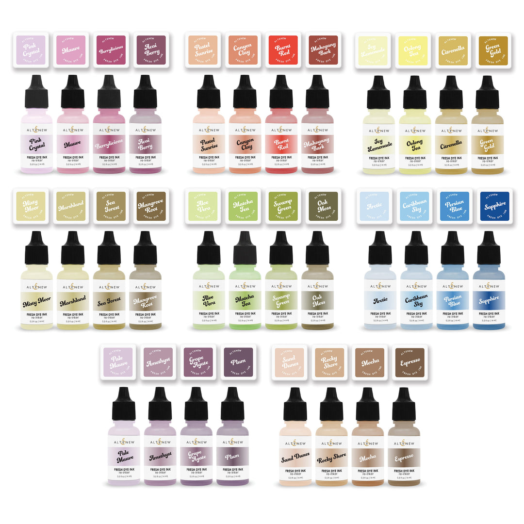 Mini Cubes & Reinker Bundle Kaleidoscope of Colors Fresh Dye Ink Mini Cube & Re-inker Bundle