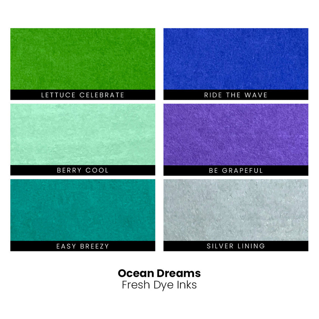 Mini Cubes & Reinker Bundle Ocean Dreams Fresh Dye Ink 6 Mini Cube & Re-inker Bundle