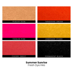 Mini Cubes & Reinker Bundle Summer Sunrise Fresh Dye Ink 6 Mini Cube & Re-inker Bundle