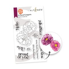 Mini Delight Mini Delight: A Floral Congrats Stamp & Die Set