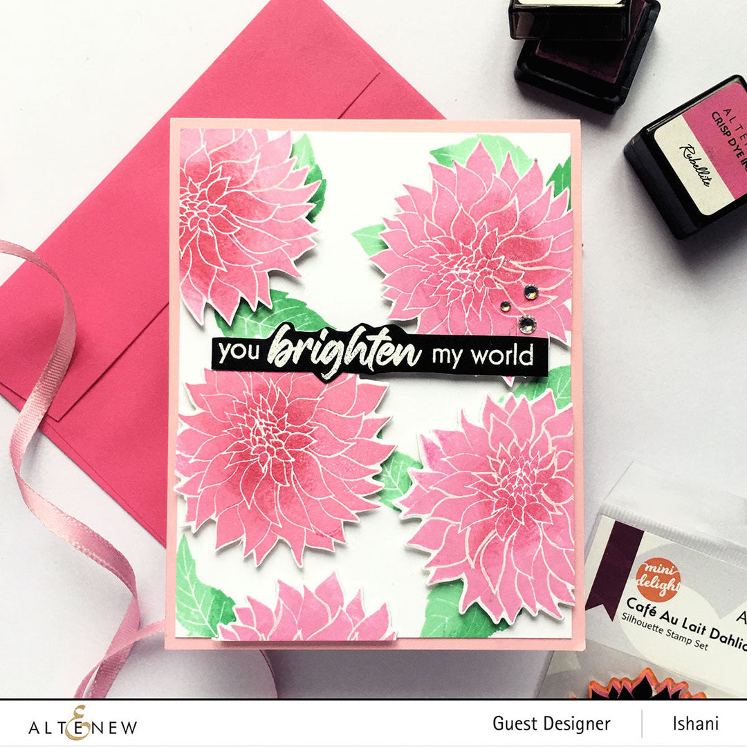 Mini Delight Mini Delight: Café Au Lait Dahlia Stamp & Die Set