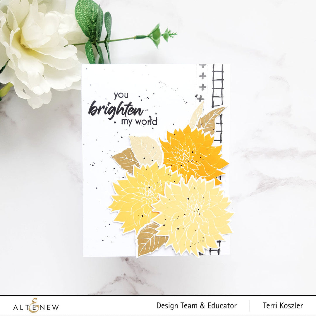 Mini Delight Mini Delight: Café Au Lait Dahlia Stamp & Die Set