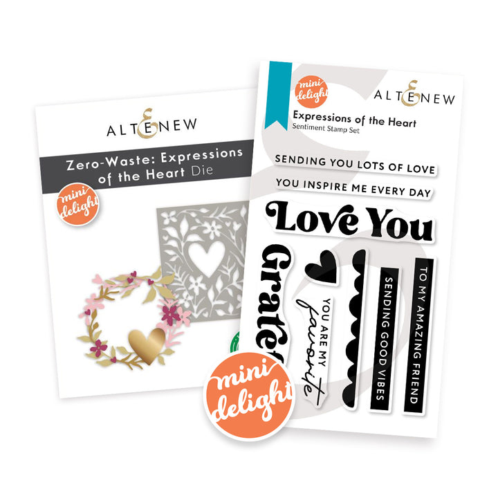 Mini Delight Mini Delight: Expressions of the Heart Stamp & Die Set