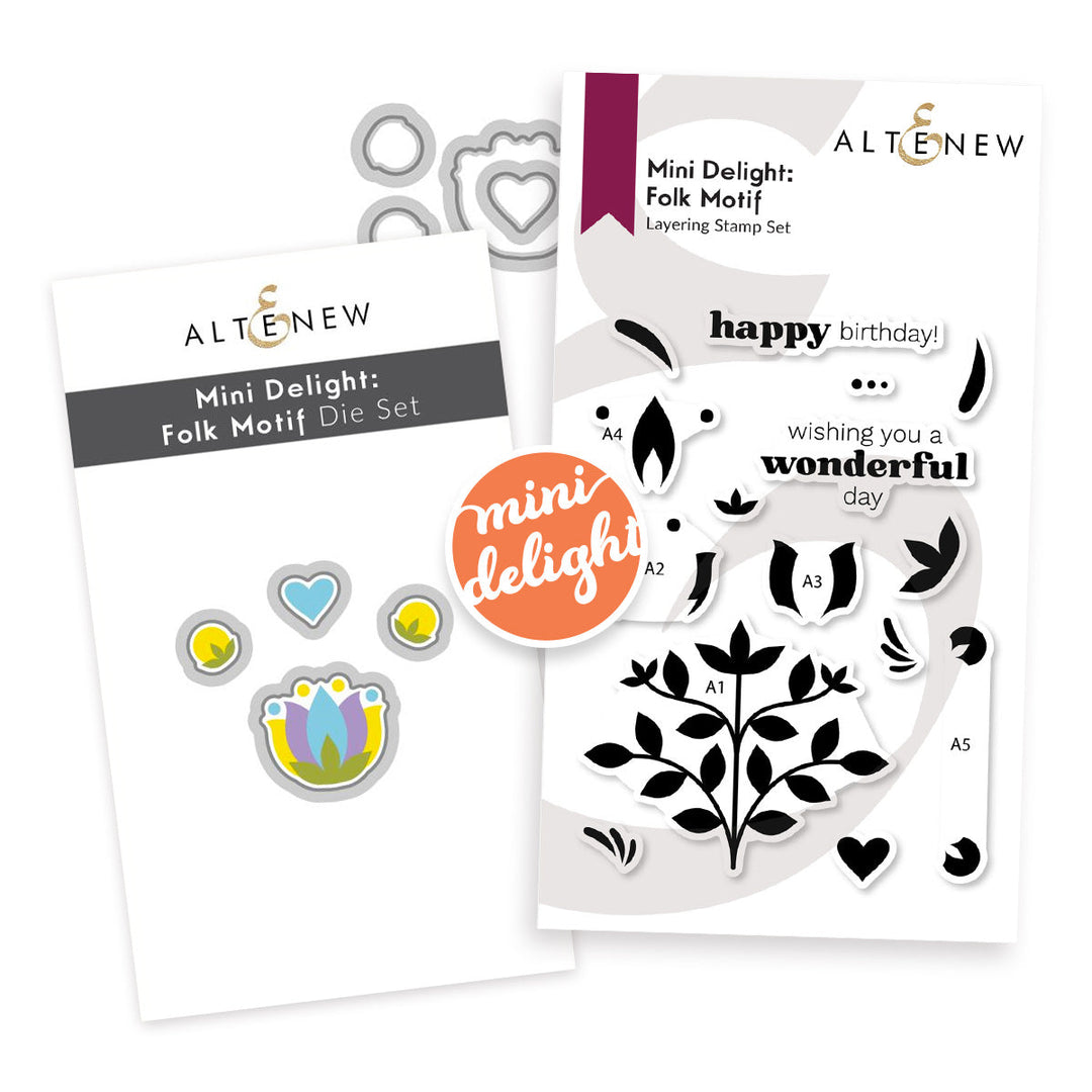 Mini Delight Mini Delight: Folk Motif Stamp & Die Set