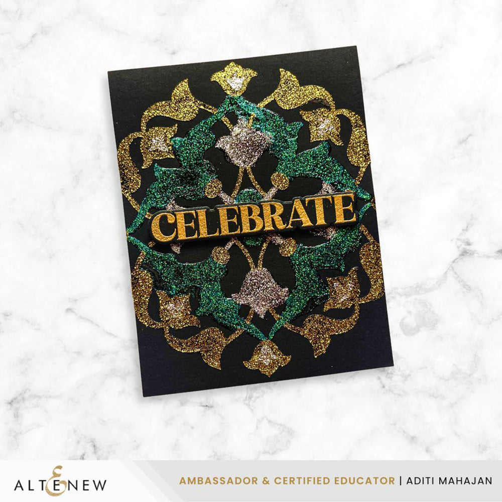 Mixed Media Gold Glitter Relief Paste