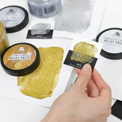 Mixed Media Gold Glitter Relief Paste