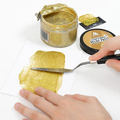 Mixed Media Gold Glitter Relief Paste