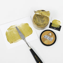 Mixed Media Gold Glitter Relief Paste