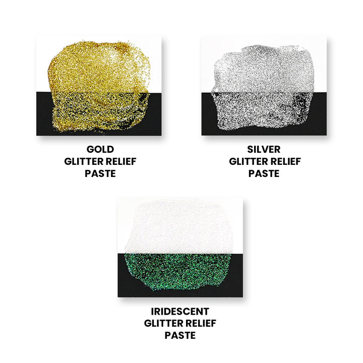 Mixed Media Iridescent Glitter Relief Paste