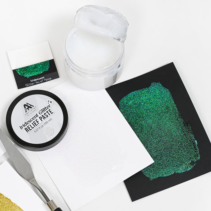 Mixed Media Iridescent Glitter Relief Paste