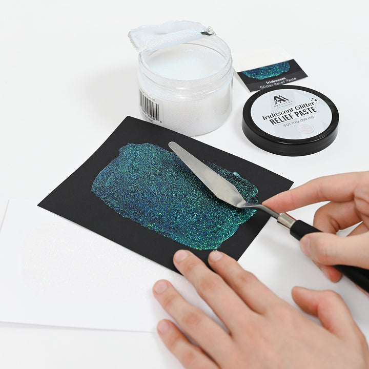 Mixed Media Iridescent Glitter Relief Paste