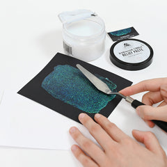 Mixed Media Iridescent Glitter Relief Paste
