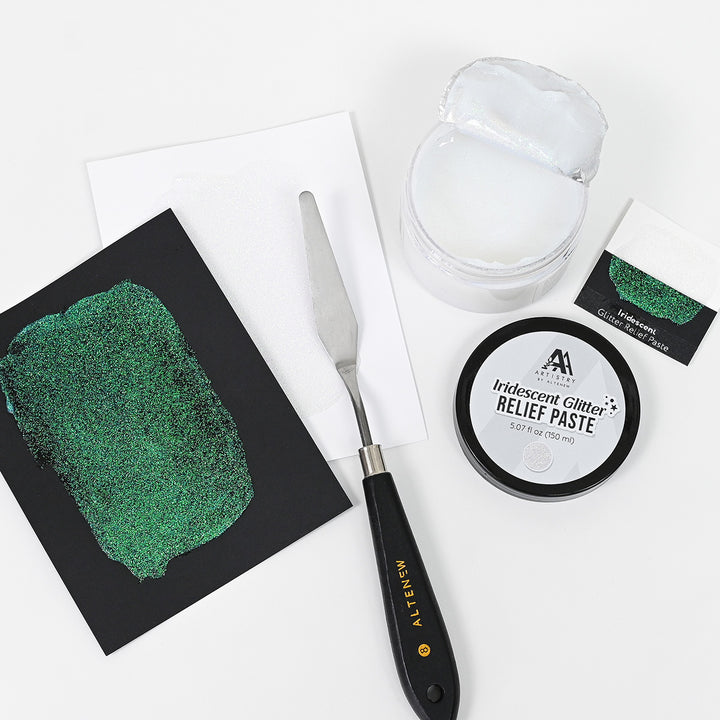 Mixed Media Iridescent Glitter Relief Paste