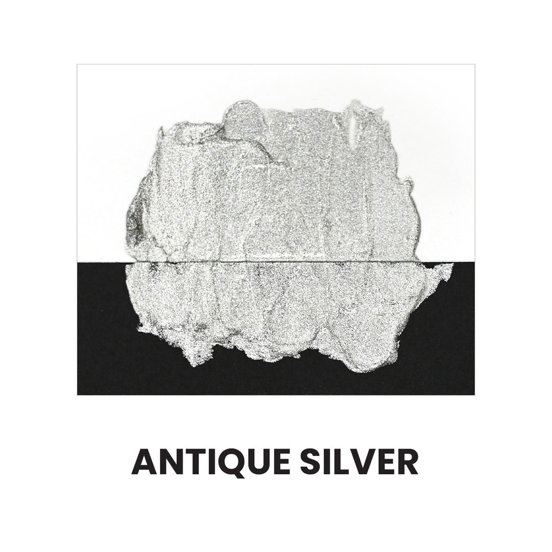 Mixed Media Shimmer Relief Paste - Antique Silver
