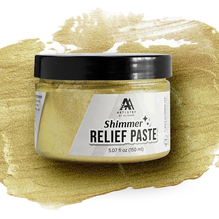 Mixed Media Shimmer Relief Paste - Brass