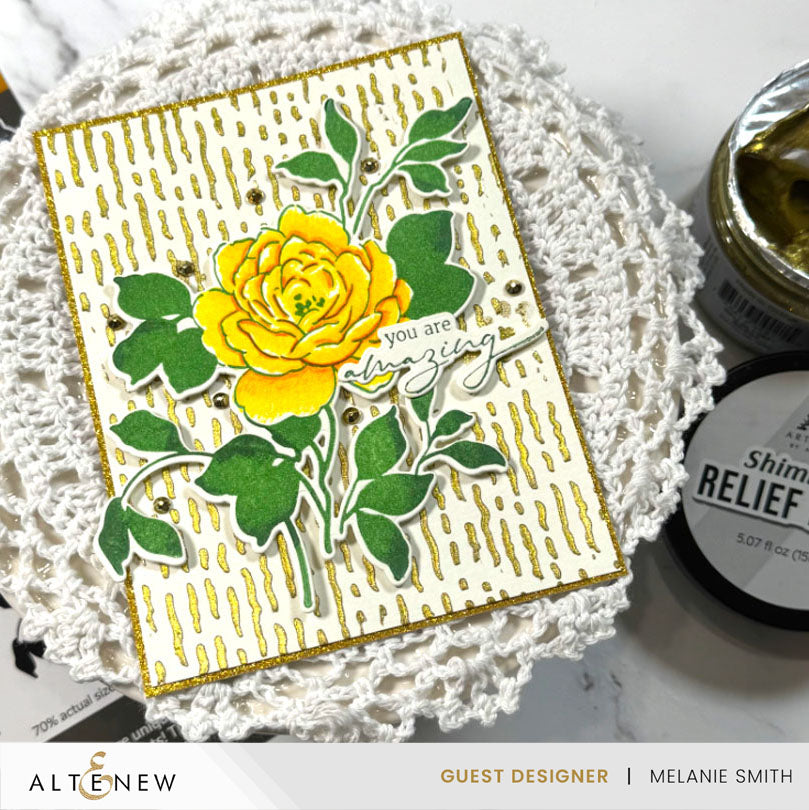 Mixed Media Shimmer Relief Paste - Brass