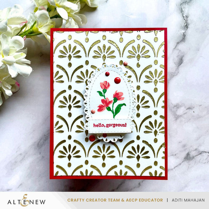 Mixed Media Shimmer Relief Paste - Brass