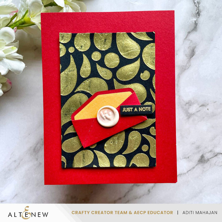 Mixed Media Shimmer Relief Paste - Brass