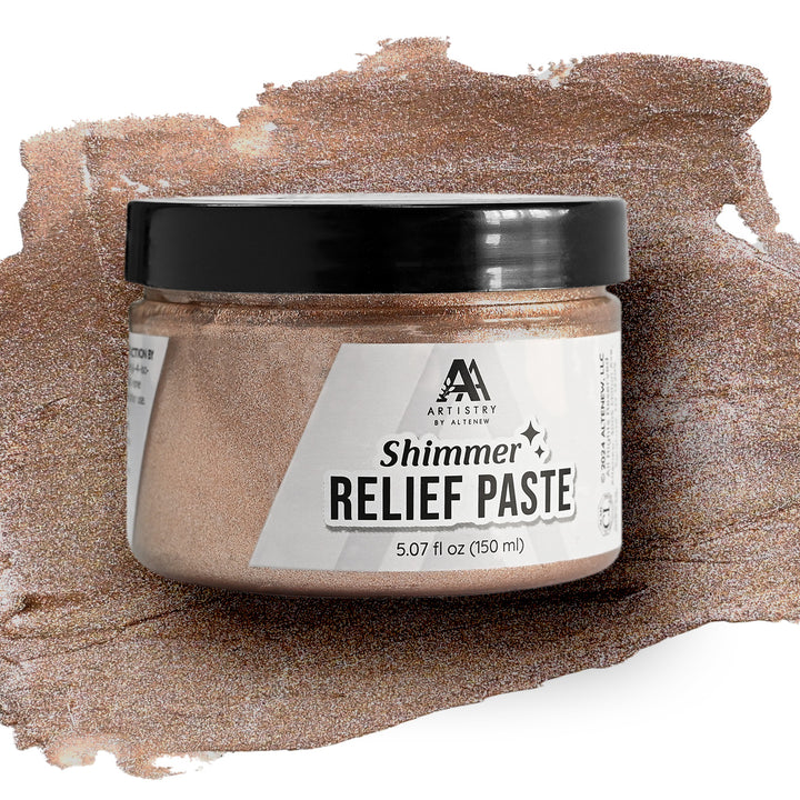 Mixed Media Shimmer Relief Paste - Brown Moonstone