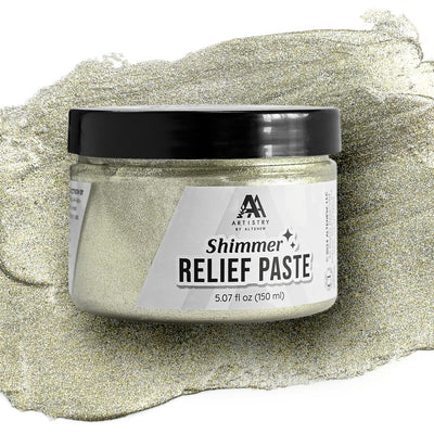 Mixed Media Shimmer Relief Paste - Brushed Pyrite