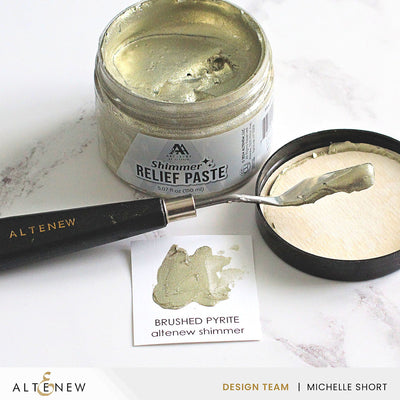 Mixed Media Shimmer Relief Paste - Brushed Pyrite