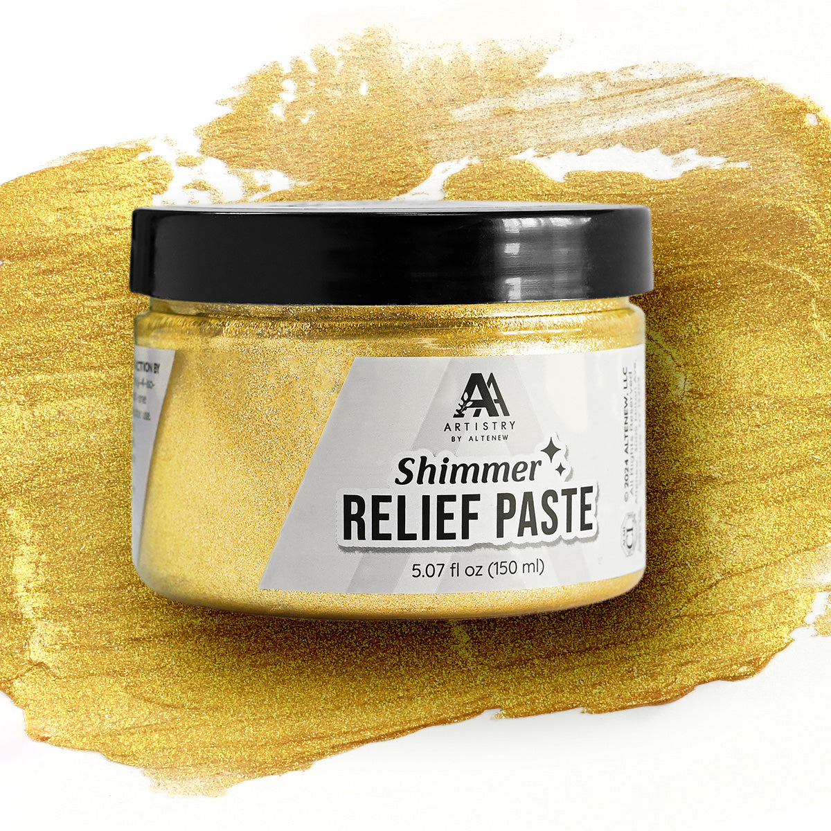 Mixed Media Shimmer Relief Paste - Enchanted Gold