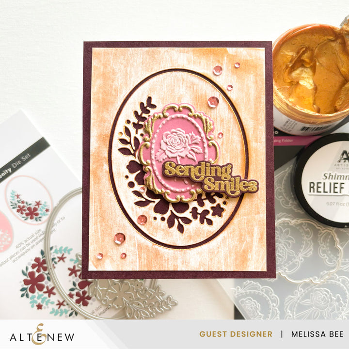 Mixed Media Shimmer Relief Paste - Mayan Gold