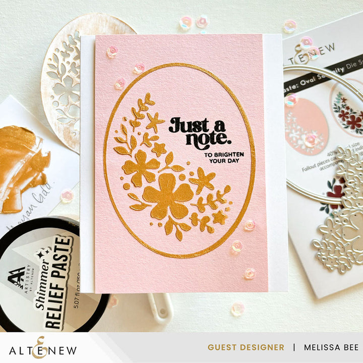 Mixed Media Shimmer Relief Paste - Mayan Gold