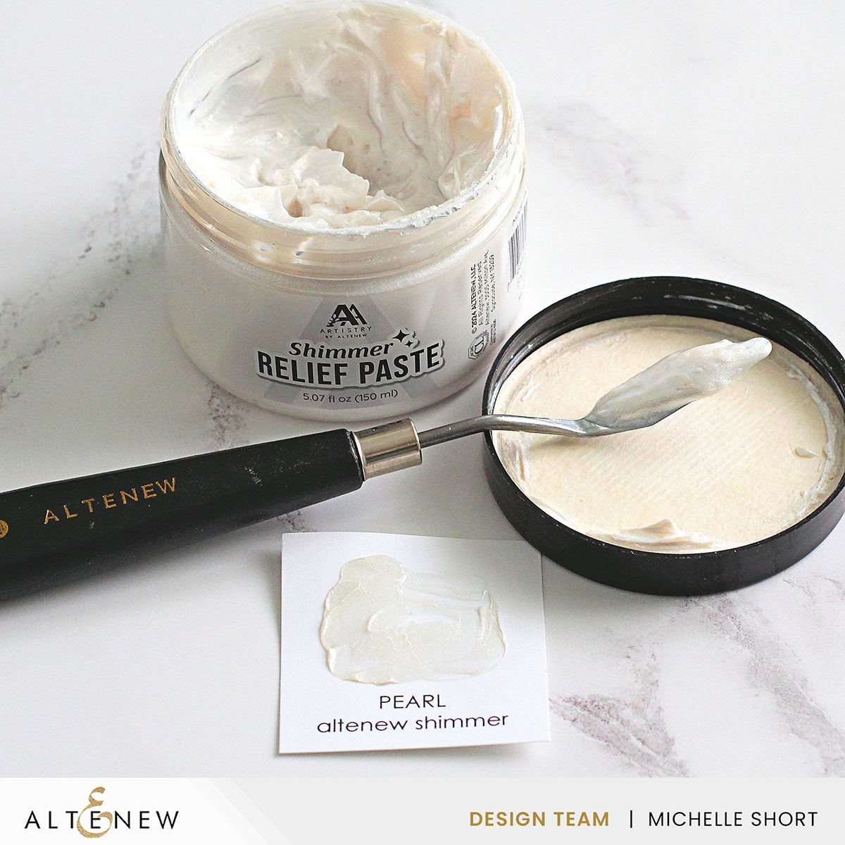 Mixed Media Shimmer Relief Paste - Pearl