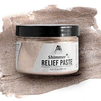 Mixed Media Shimmer Relief Paste - Rose Gold