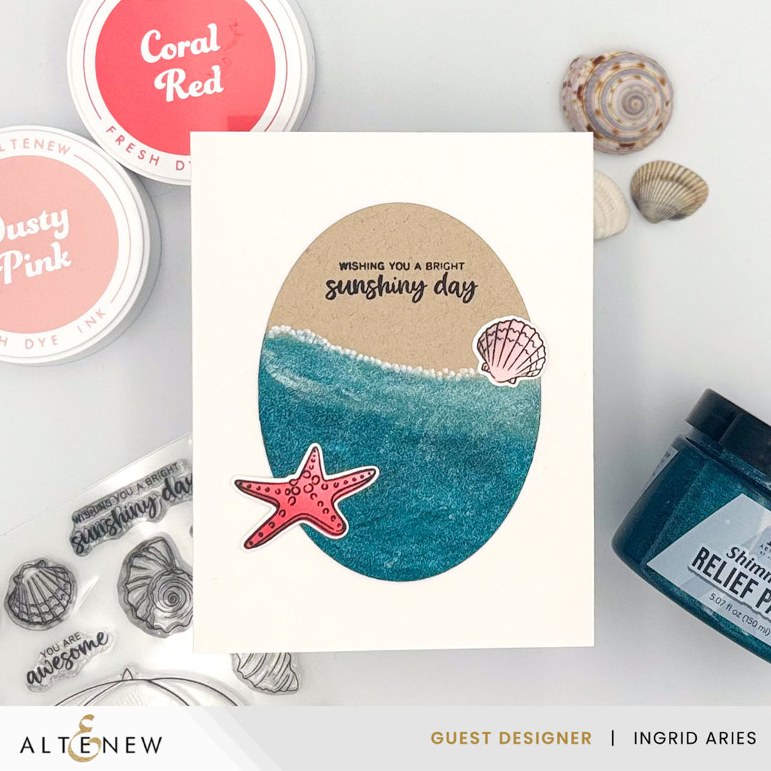 Mixed Media Shimmer Relief Paste - Sea Beryl