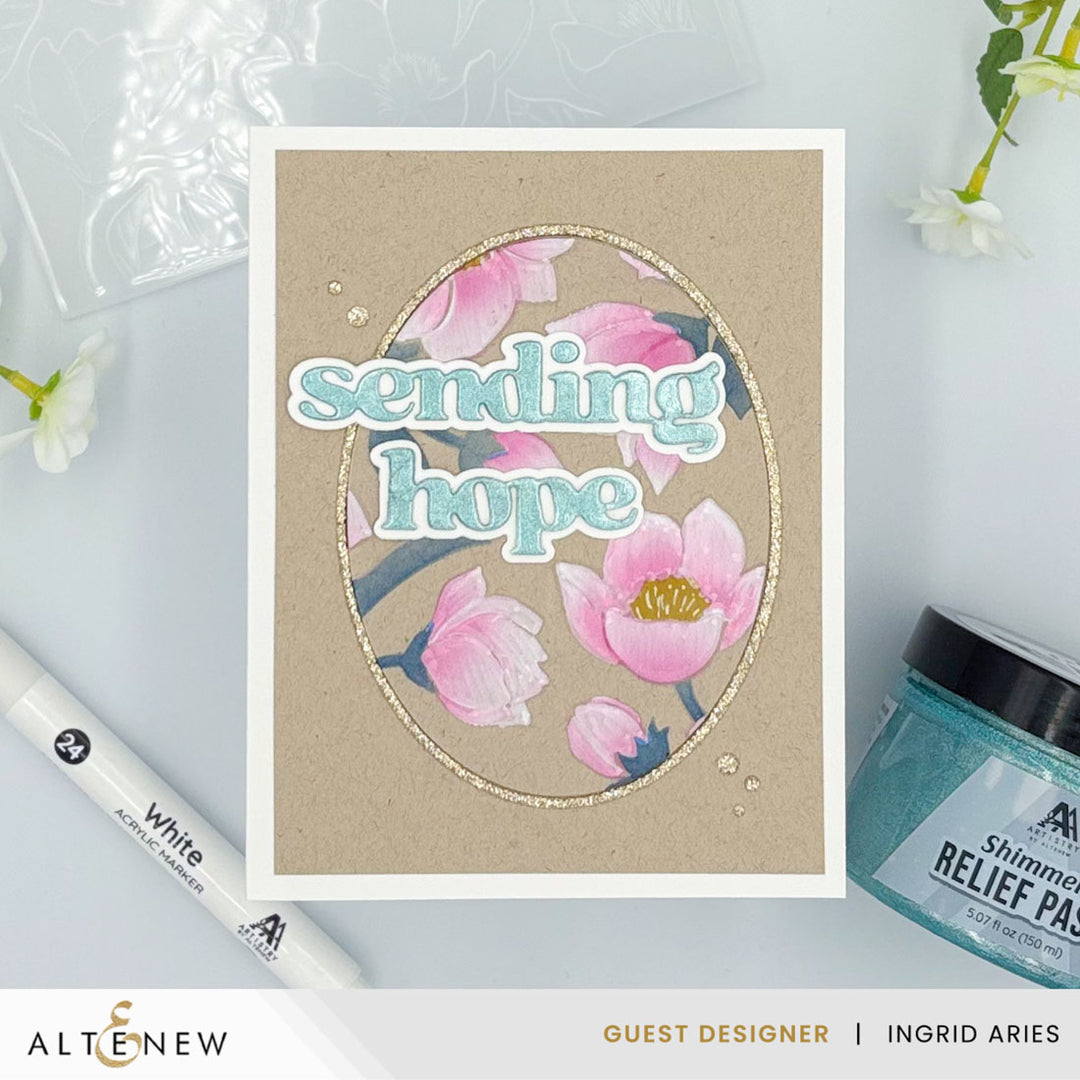 Mixed Media Shimmer Relief Paste - Sea Beryl