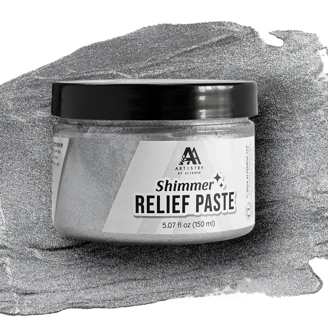 Mixed Media Shimmer Relief Paste - Silver